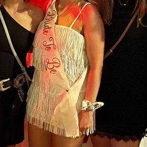 White fringe 2 piece set